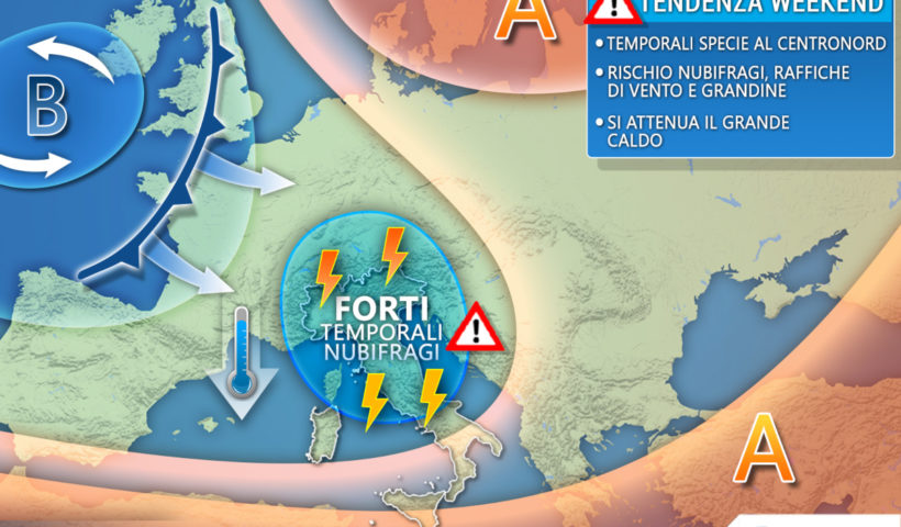 Weekend meteo italia tendenza 24Luglio