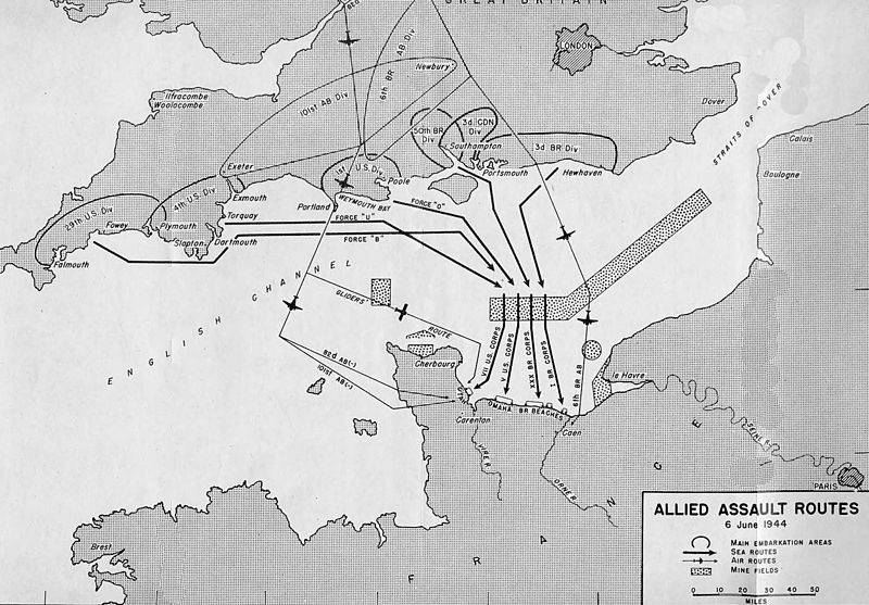 Questa immagine ha l'attributo alt vuoto; il nome del file è 800px-D-day_allied_assault_routes_map.jpg