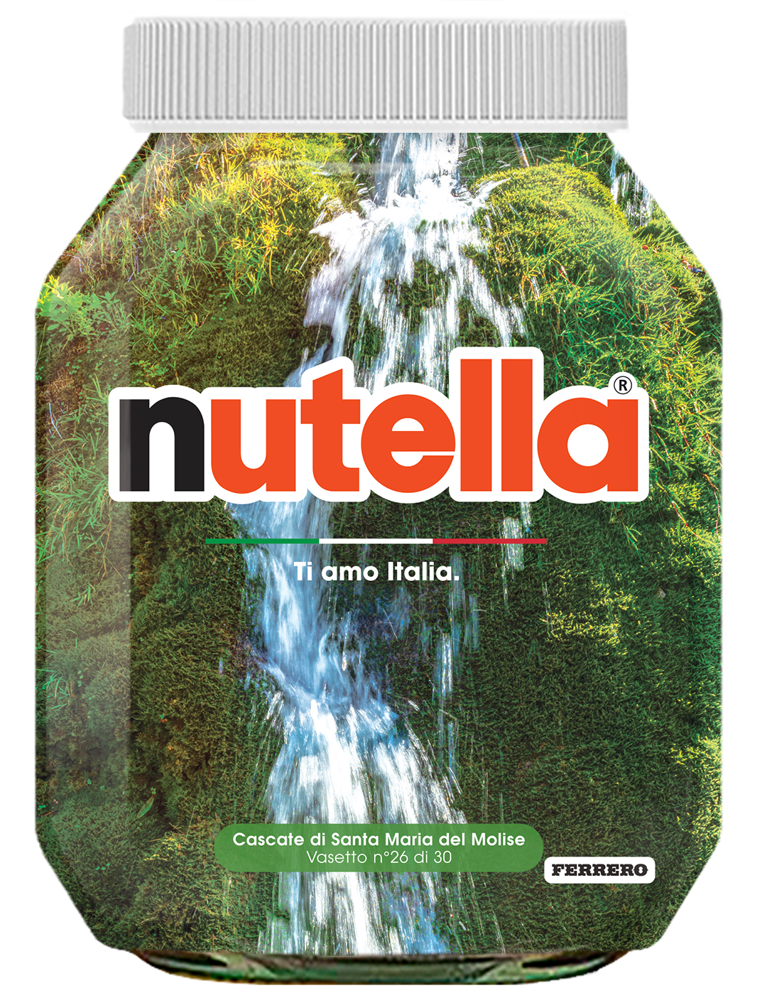 Molise - Cascate di Santa Maria del Molise - i vasetti di nutella dedicati all'italia