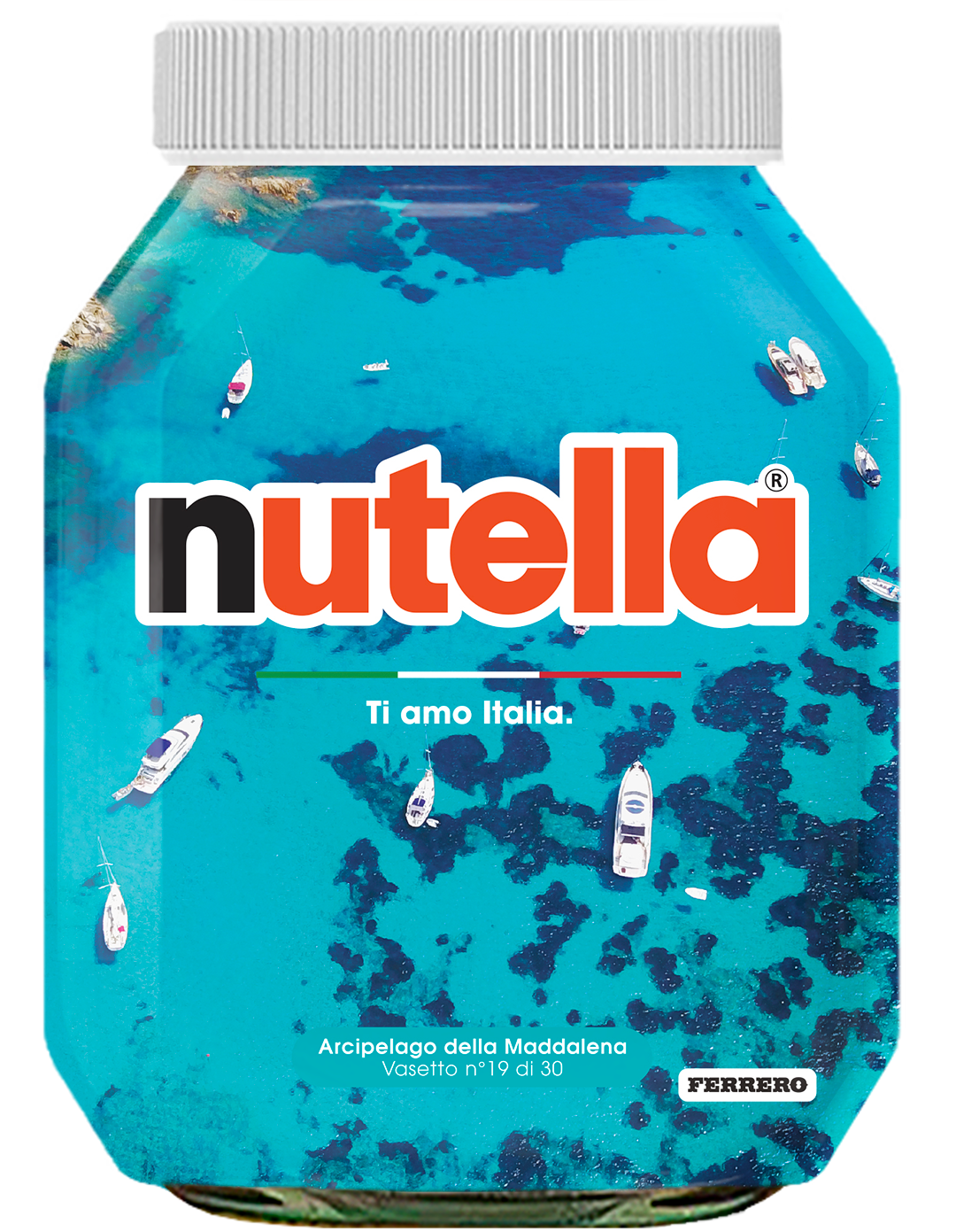 Sardegna - Arcipelago della Maddalena - i vasetti di nutella dedicati all'italia