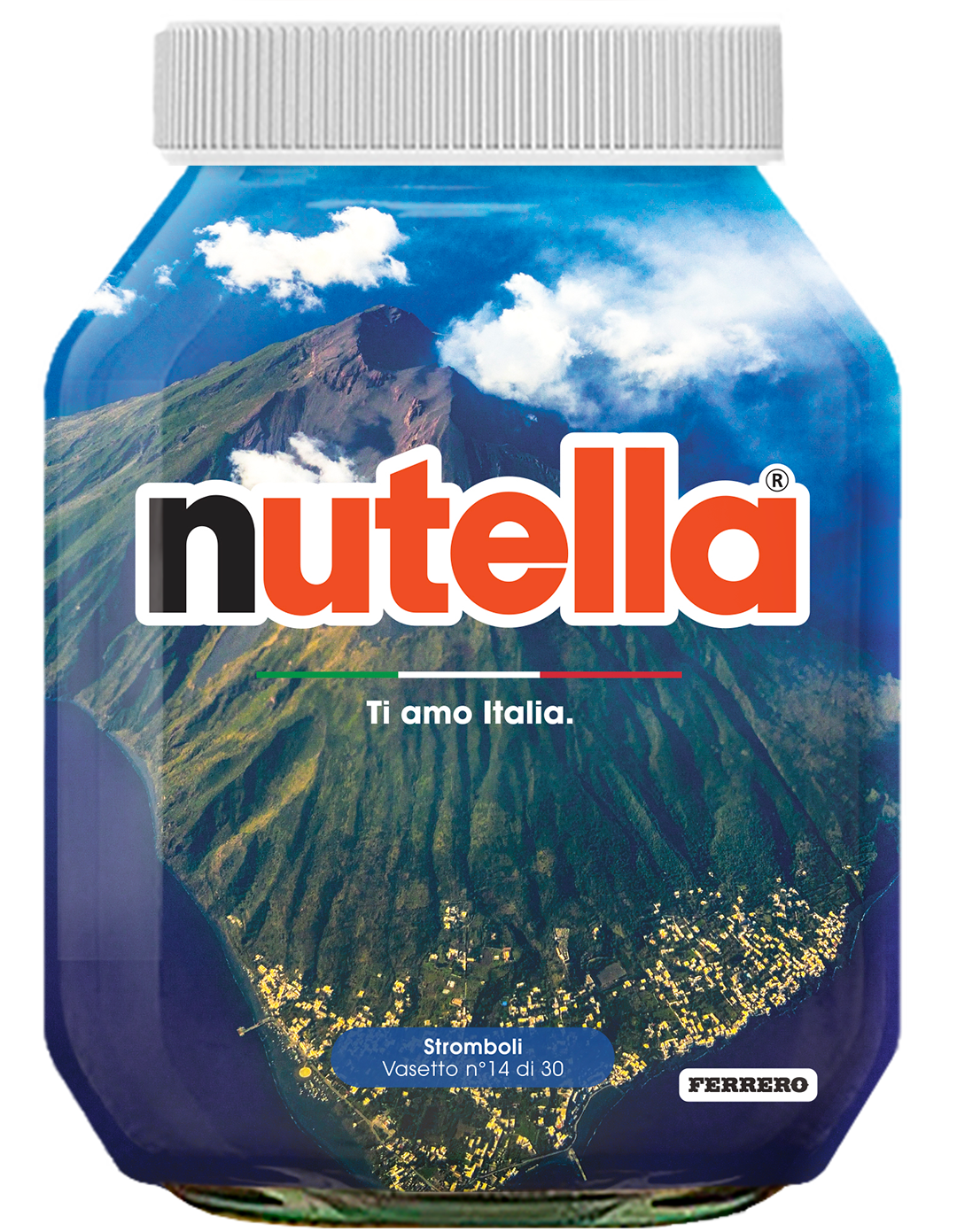 Sicilia - Stromboli - i vasetti di nutella dedicati all'italia