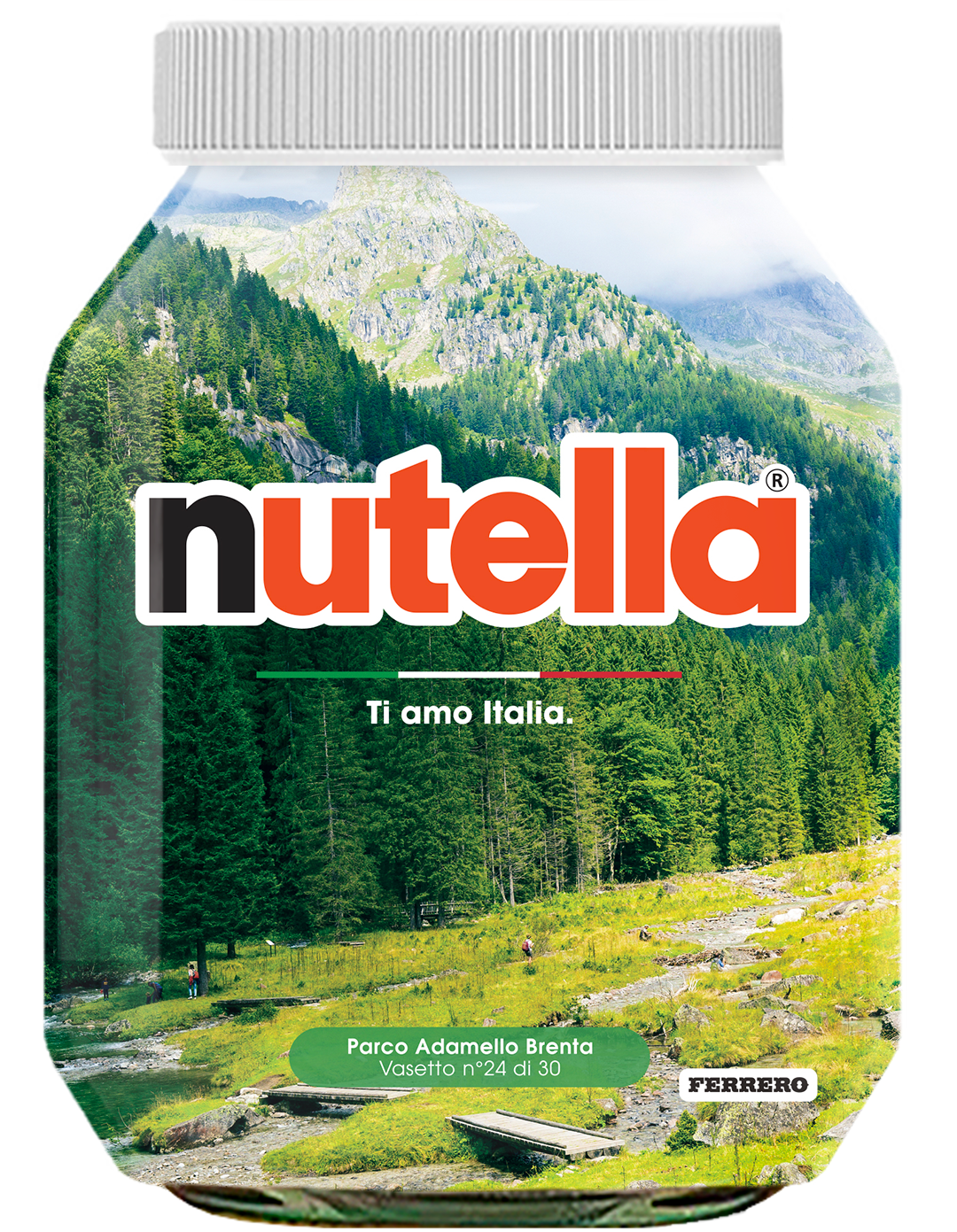 Trentino Alto Adige - Parco Adamello Brenta - i vasetti di nutella dedicati all'italia