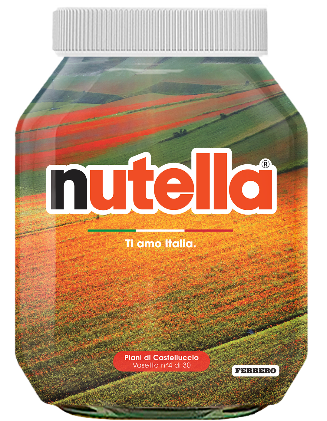 Umbria - Piani di Castelluccio - i vasetti di nutella dedicati all'italia