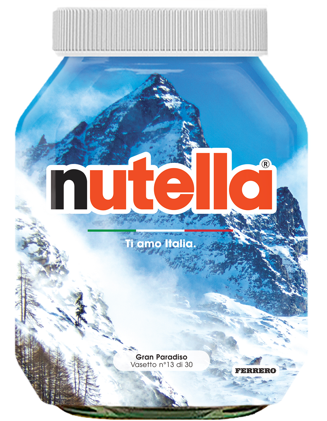 Valle d'Aosta - Gran Paradiso - i vasetti di nutella dedicati all'italia