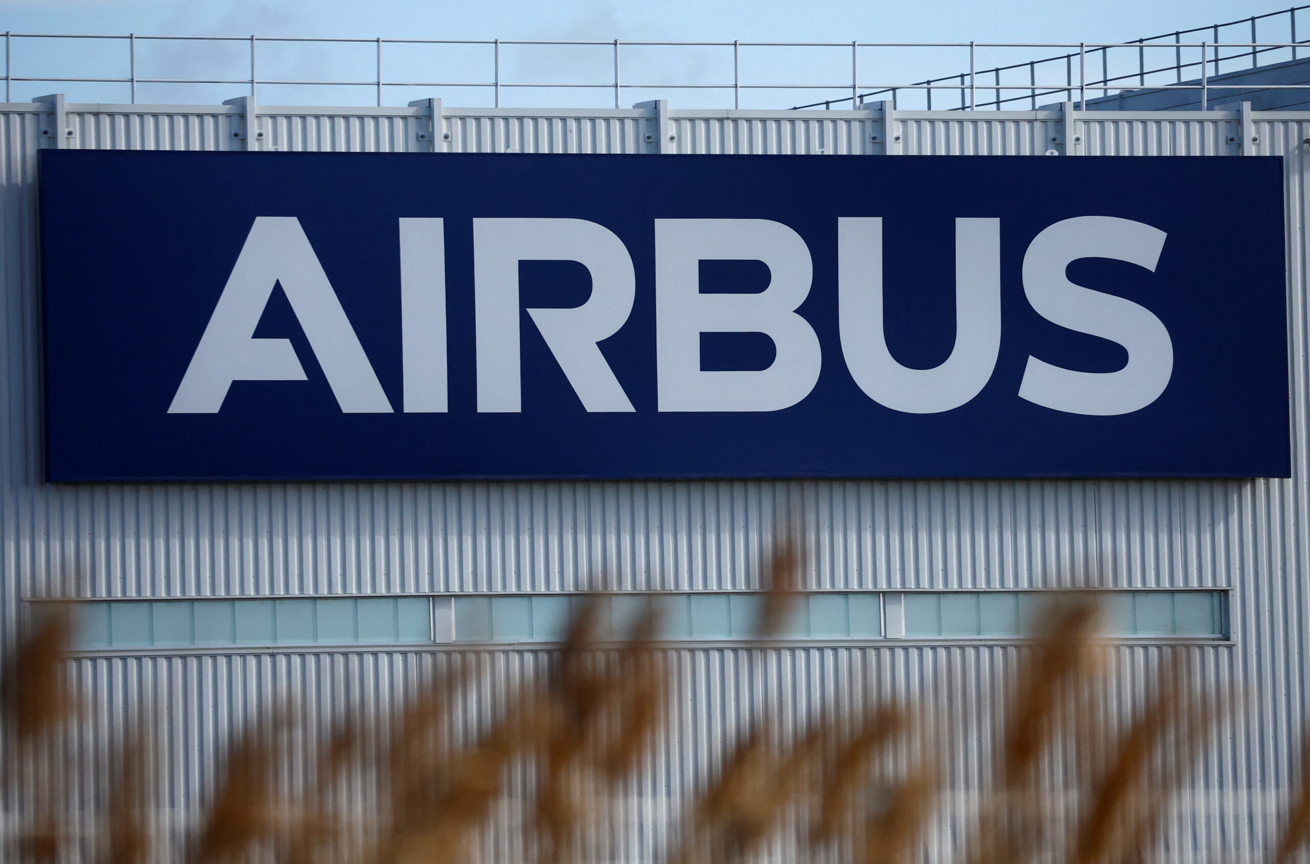 airbus logo at the airbus facility in montoir de bretagne near saint nazaire