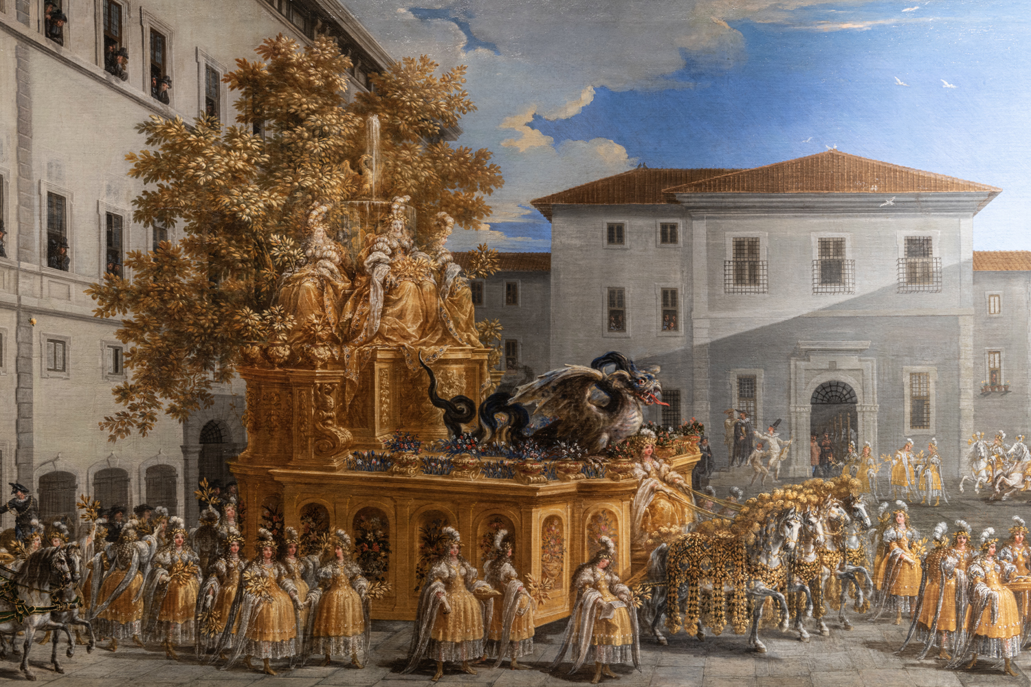 gallerie degli uffizi schor johann paul il corteo del principe giovan battista borghese per il carnevale di roma del 1664