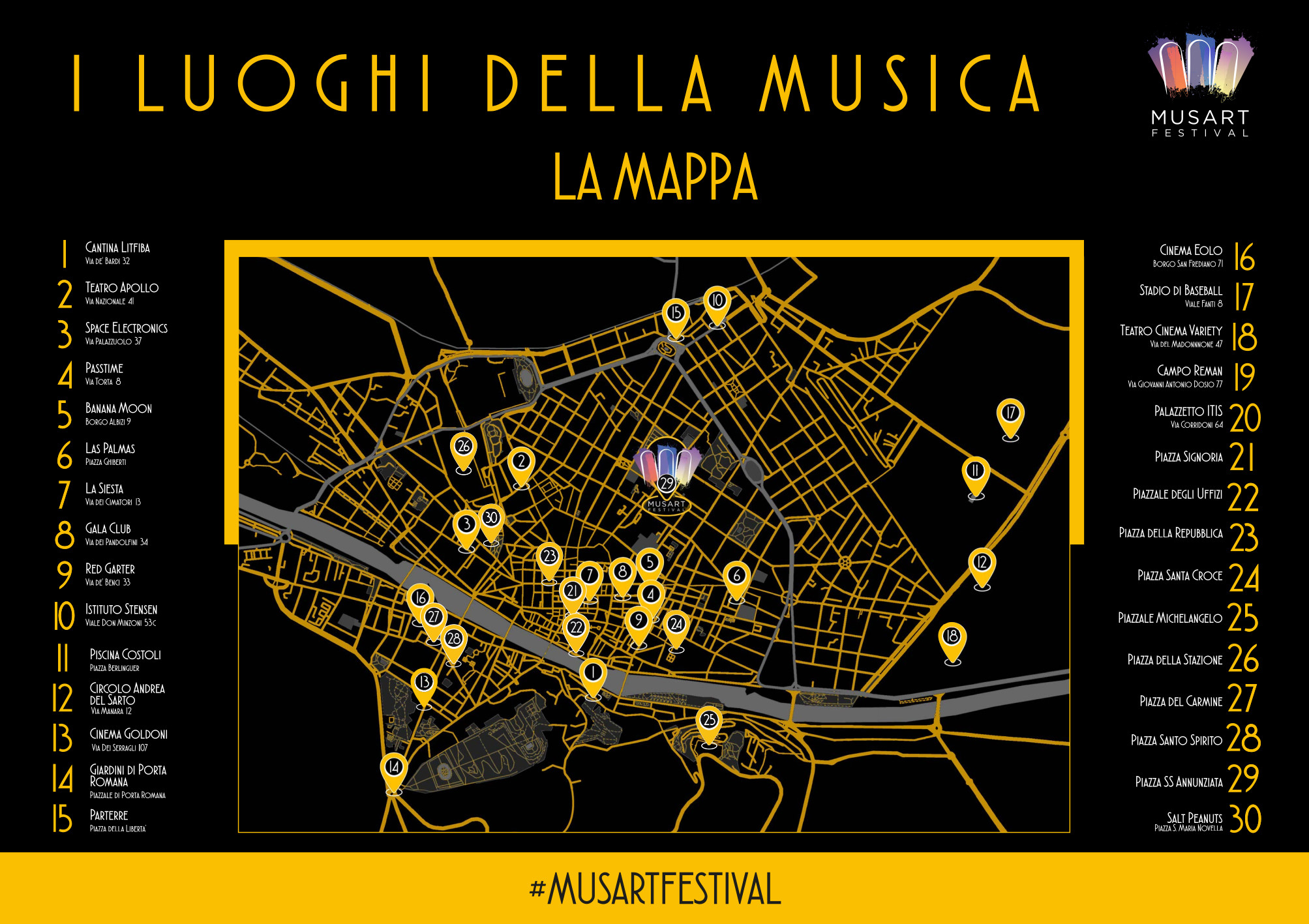 mappa luoghi musica 2023